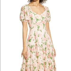 Rachel Parcell Tiered Eyelet Midi Dress